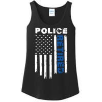 Retired Police Blue Flag Ladies Essential Tank