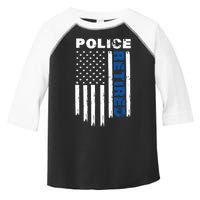 Retired Police Blue Flag Toddler Fine Jersey T-Shirt