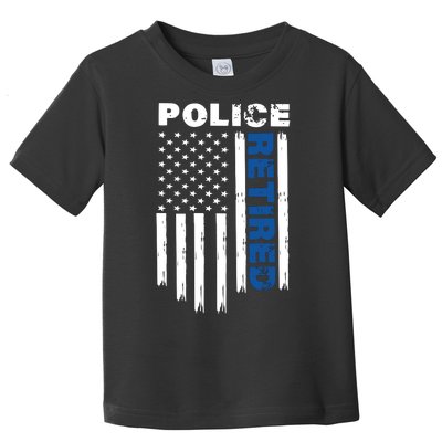 Retired Police Blue Flag Toddler T-Shirt