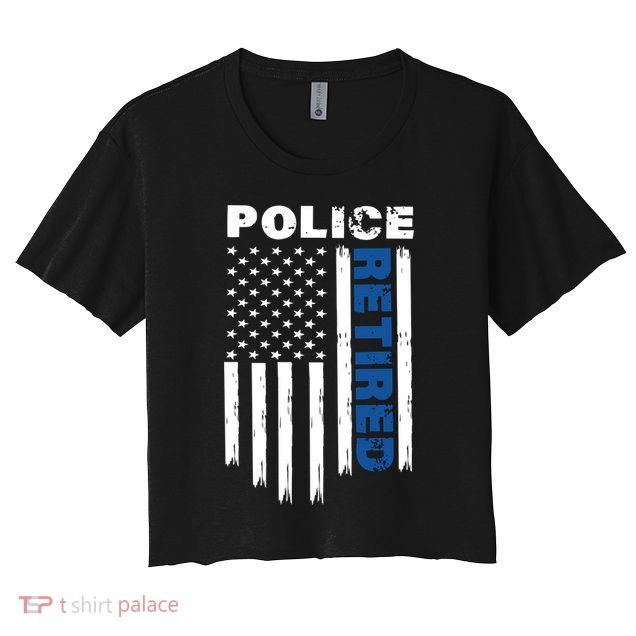 Retired Police Blue Flag Crop Top
