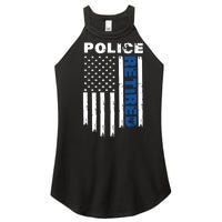 Retired Police Blue Flag Women's Perfect Tri Rocker Tank