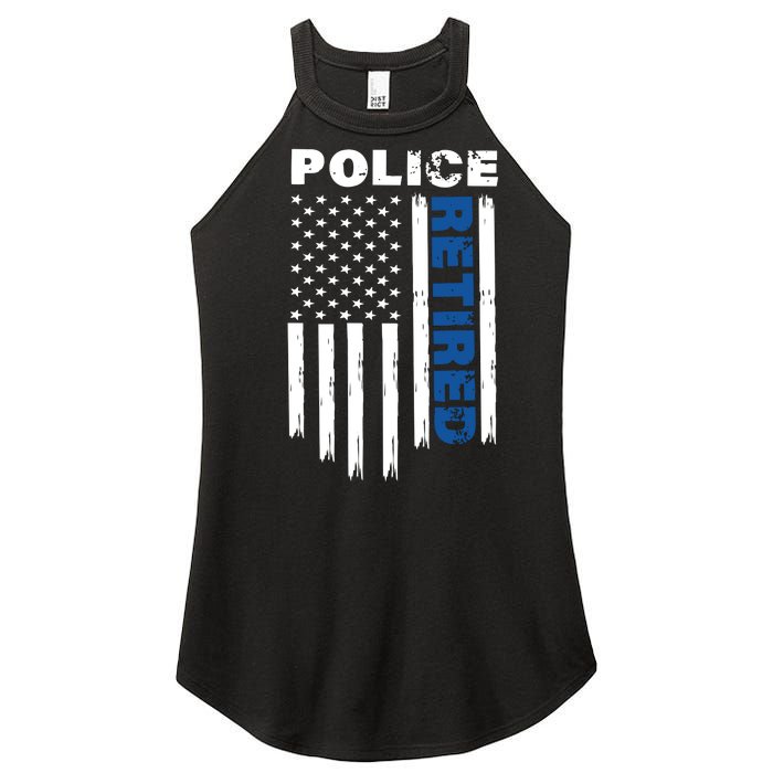 Retired Police Blue Flag Women's Perfect Tri Rocker Tank