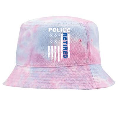 Retired Police Blue Flag Tie-Dyed Bucket Hat