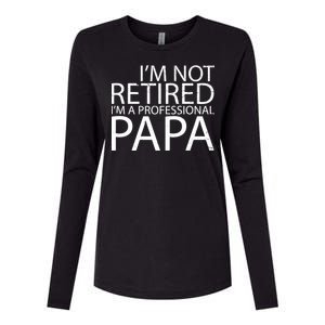 Retired Professional Papa Womens Cotton Relaxed Long Sleeve T-Shirt