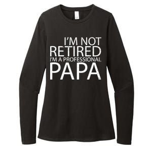 Retired Professional Papa Womens CVC Long Sleeve Shirt