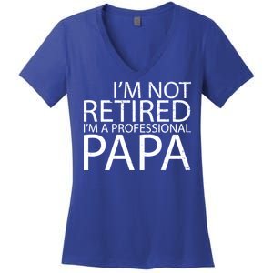 Retired Professional Papa Women's V-Neck T-Shirt