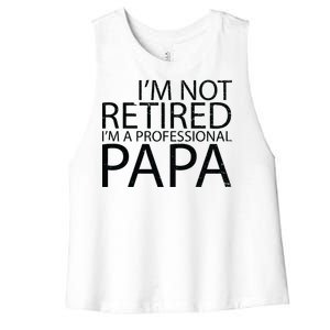 Retired Professional Papa Women's Racerback Cropped Tank