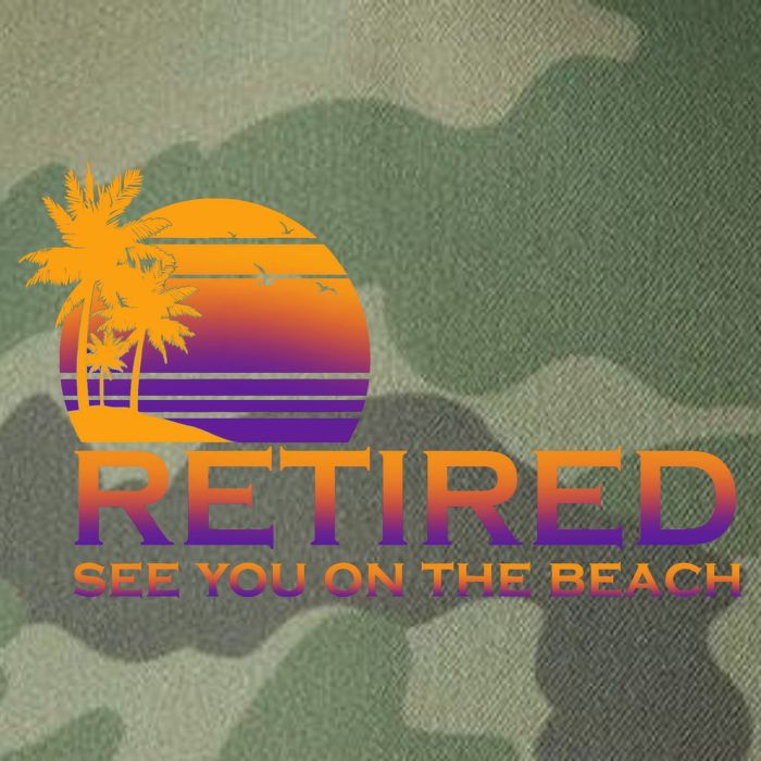 Retired See You On The Beach  Legacy Tie Dye Trucker Hat