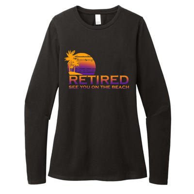 Retired See You On The Beach  Womens CVC Long Sleeve Shirt