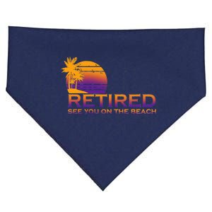 Retired See You On The Beach  USA-Made Doggie Bandana