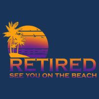 Retired See You On The Beach  7-Panel Snapback Hat