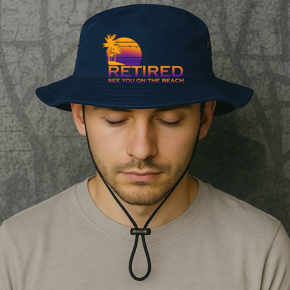 Retired See You On The Beach  Bucket Hat