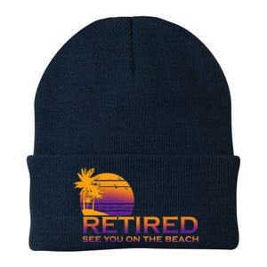 Retired See You On The Beach  Knit Cap Winter Beanie