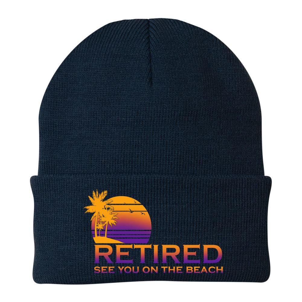 Retired See You On The Beach  Beanie