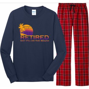 Retired See You On The Beach  Long Sleeve Pajama Set