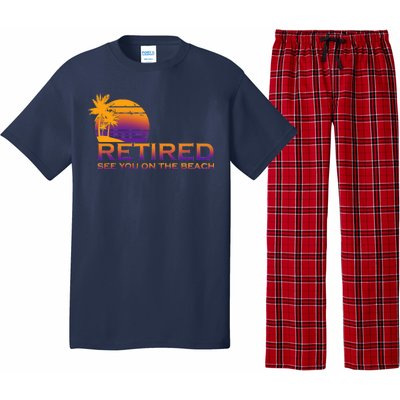 Retired See You On The Beach  Pajama Set