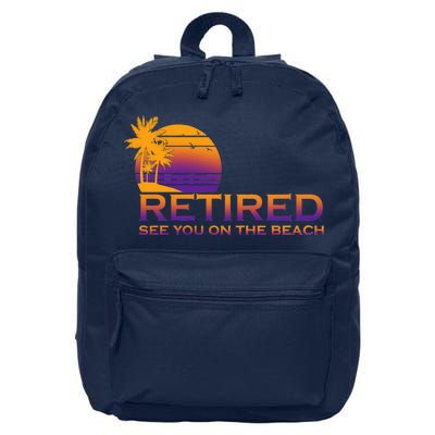 Retired See You On The Beach  16 in Basic Backpack