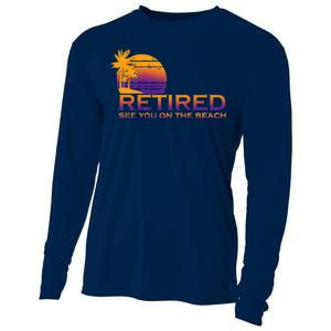 Retired See You On The Beach  Cooling Performance Long Sleeve Crew