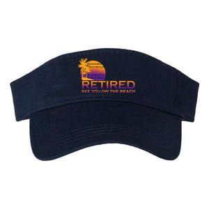 Retired See You On The Beach  Valucap Bio-Washed Visor