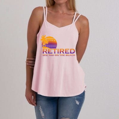 Retired See You On The Beach  Women's Strappy Tank