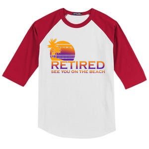 Retired See You On The Beach  Kids Colorblock Raglan Jersey