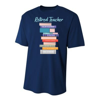Retired Teacher Youth Performance Sprint T-Shirt