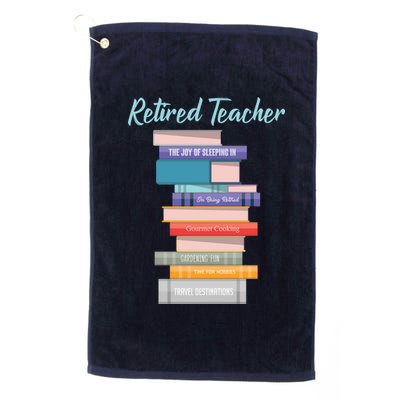 Retired Teacher Platinum Collection Golf Towel