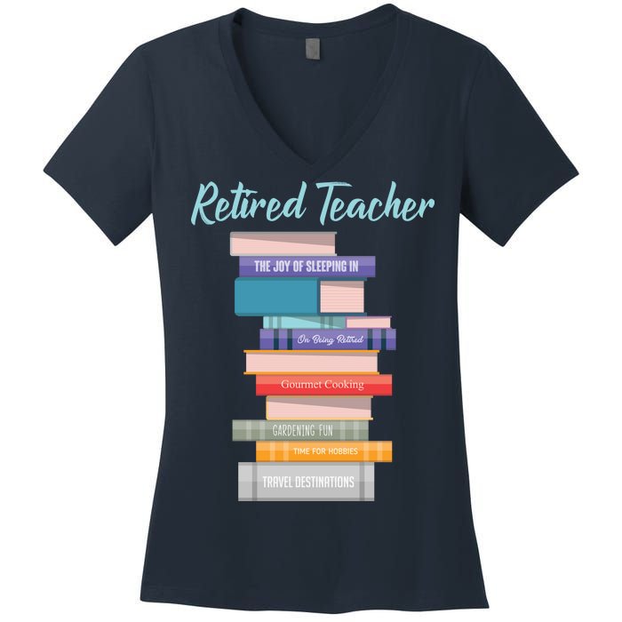 Retired Teacher Women's V-Neck T-Shirt