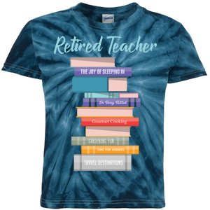 Retired Teacher Kids Tie-Dye T-Shirt