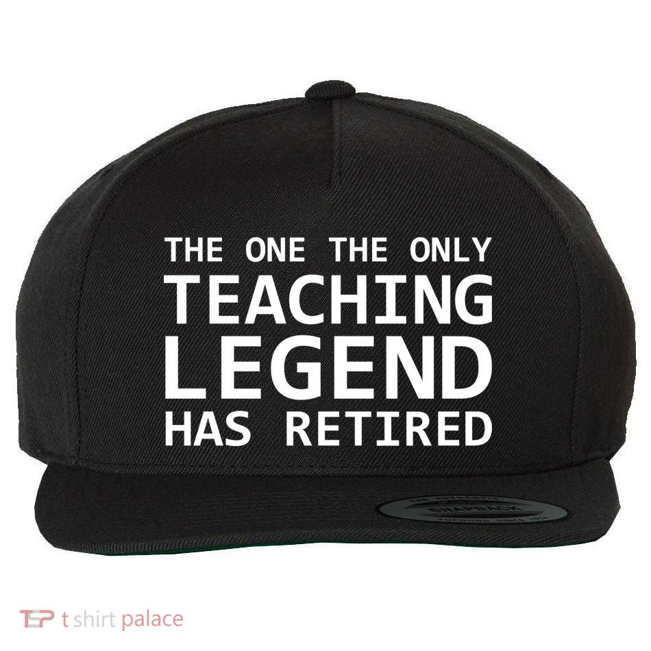 Retired Teacher Legend Wool Snapback Cap