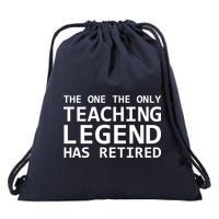 Retired Teacher Legend Drawstring Bag