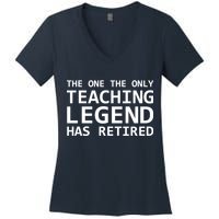 Retired Teacher Legend Women's V-Neck T-Shirt