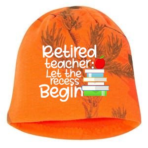 Retired Teacher Let The Recess Begin  Kati - Camo Knit Beanie