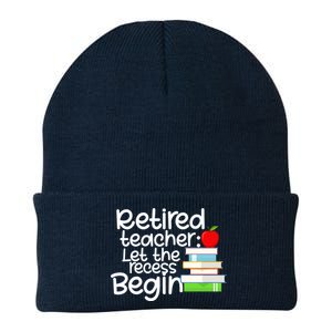 Retired Teacher Let The Recess Begin  Knit Cap Winter Beanie