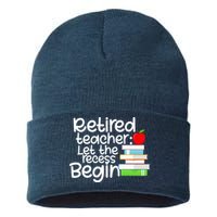 Retired Teacher Let The Recess Begin  Sustainable Knit Beanie