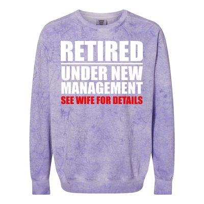 Retired Under New Management Colorblast Crewneck Sweatshirt