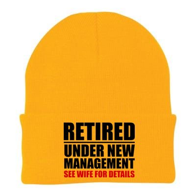 Retired Under New Management Knit Cap Winter Beanie