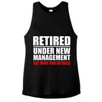 Retired Under New Management Ladies PosiCharge Tri-Blend Wicking Tank