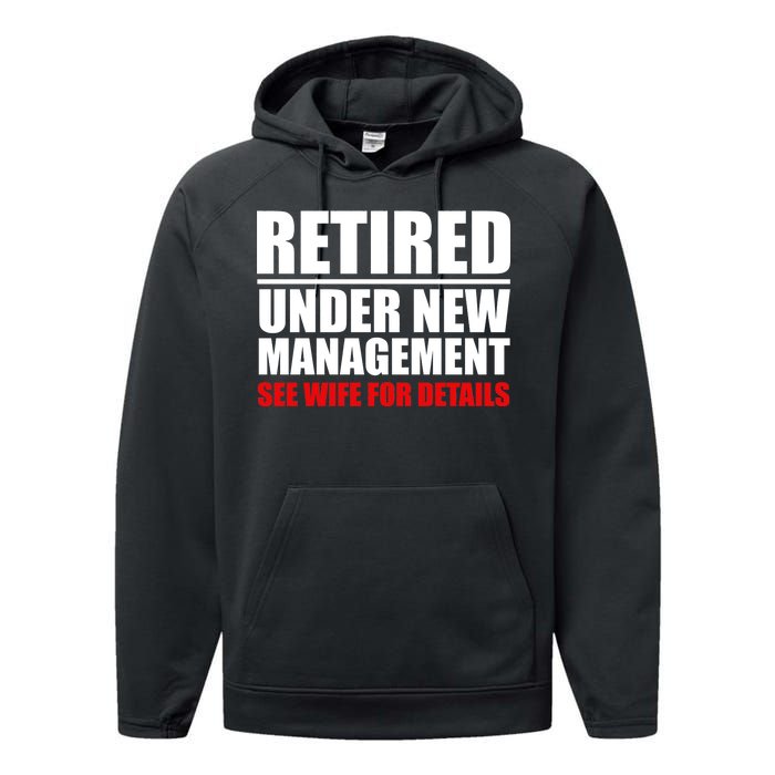 Retired Under New Management Performance Fleece Hoodie