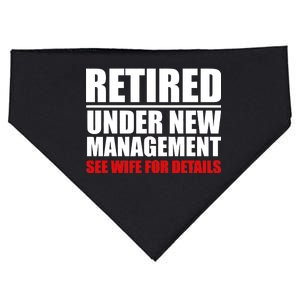 Retired Under New Management USA-Made Doggie Bandana