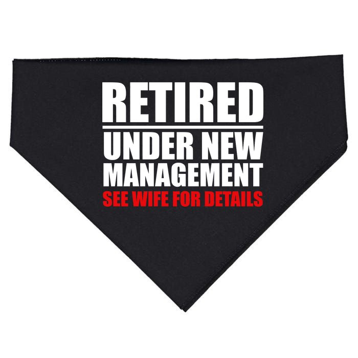 Retired Under New Management USA-Made Doggie Bandana