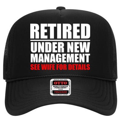 Retired Under New Management High Crown Mesh Back Trucker Hat