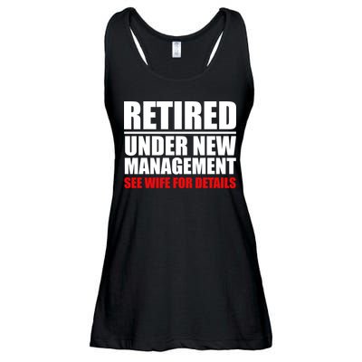 Retired Under New Management Ladies Essential Flowy Tank