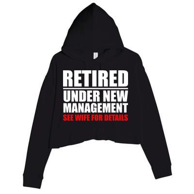 Retired Under New Management Crop Fleece Hoodie