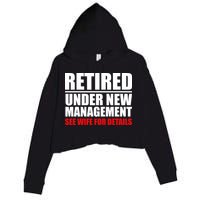 Retired Under New Management Crop Fleece Hoodie
