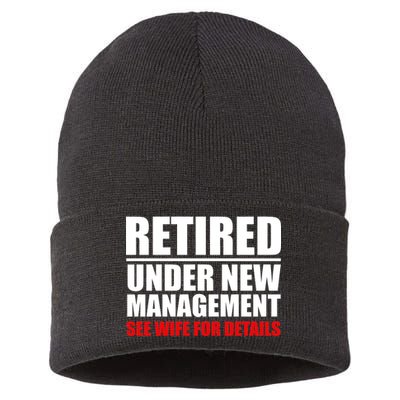 Retired Under New Management Sustainable Knit Beanie