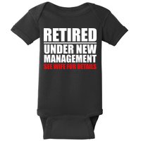 Retired Under New Management Baby Bodysuit