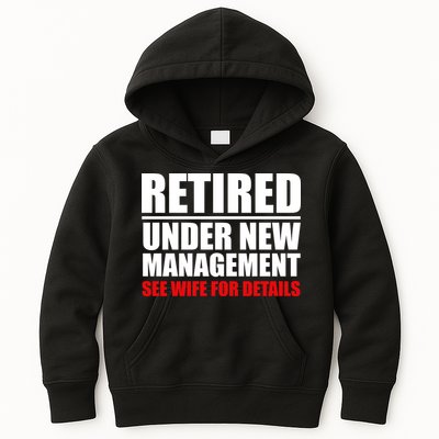 Retired Under New Management Kids Hoodie