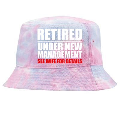 Retired Under New Management Tie-Dyed Bucket Hat