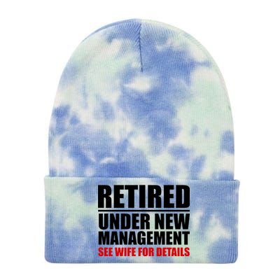 Retired Under New Management Tie Dye 12in Knit Beanie